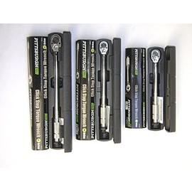 Set of 3 Pittsburgh Pro Reversible Click Type Torque Wrench Sizes 1/4", 3/8", 1/2"