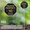 Faittoo Private Property No Soliciting Sign for House with 42"