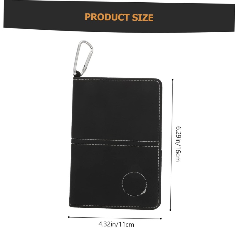 NOLITOY 1pc Portable Golf Scorecard Holder Pu Leather Protector Simple