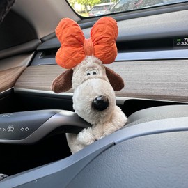 Car Decoration Dog, Car Dashboard Ornament, Dog Doll, Mini Cute Dog, Plush Toy, Wiper Indicator Decoration Accessories, Creative Car Ornament (Qrange)