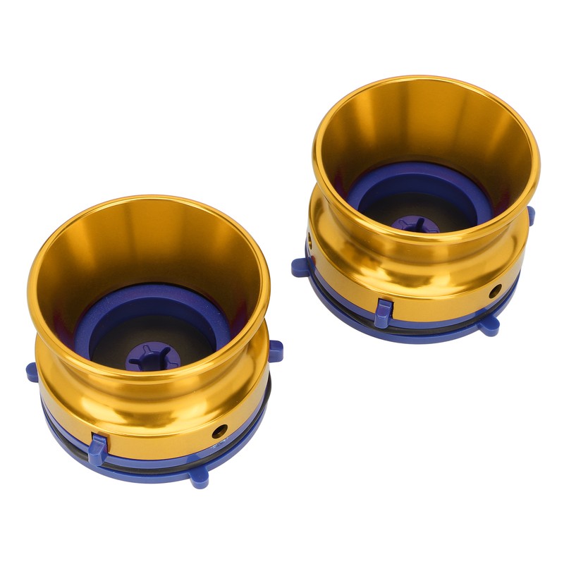 1 Pair NAB Hub Adapters Polished Aluminum Alloy Universal Loading