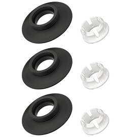 3-Piece Set Flush Valve Seal Compatible, Flush Valve Seal for Ideal Standard SV01967, Flush Valve Seal and Clip Replacement Set with Ideal Standard Toilet Cistern, Black Flush Valve Accessories