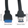LUORNG Dual Port USB 3.0 to 19pin Adapter Motherboard 19pin