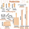 simarro 10Pcs Pasta Making Tool Set, Wooden Threaded Rolling Pin