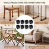 8 Pcs Square PVC Furniture Leg Caps, 1.5 x 1.5