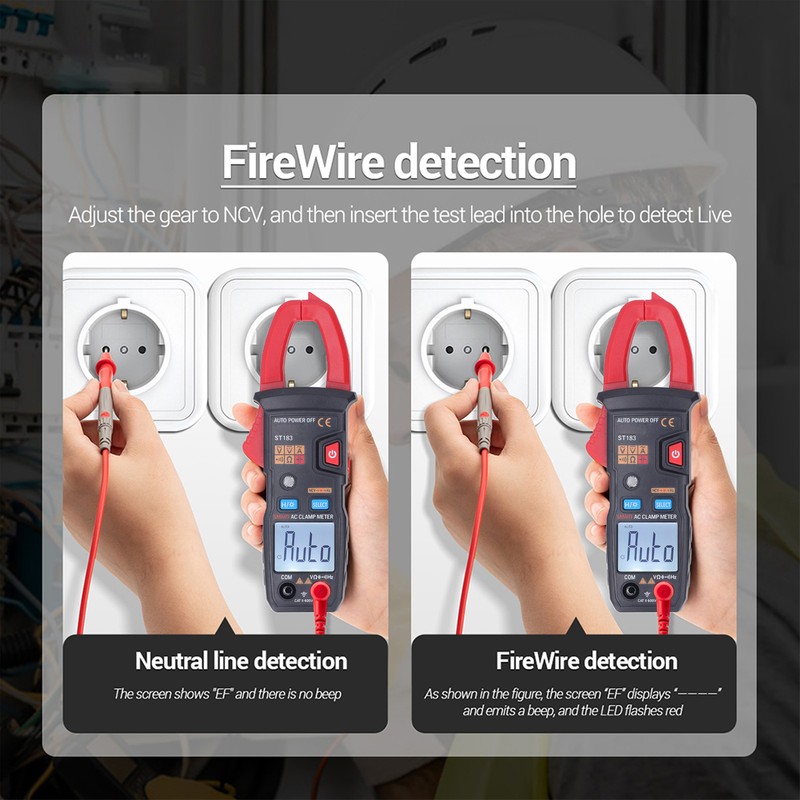 Digital Clamp Meter Multifunctional AC DC Voltmeter Smart Auto NCV