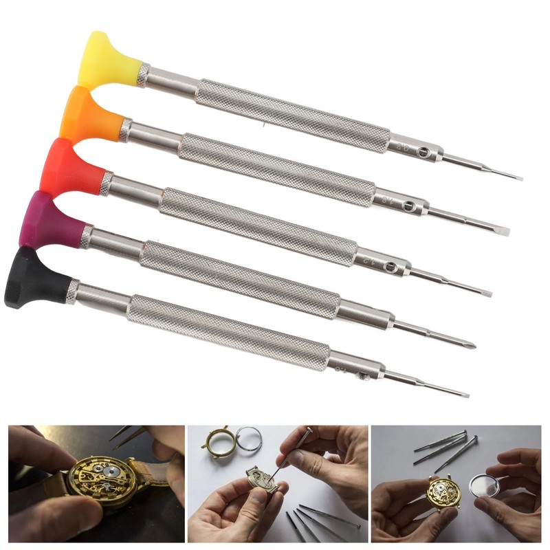 Accuracy Screwdriver Set, 5 Extra Replace Blades Miniature Screwdriver Set