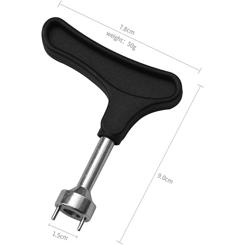 Seadiquiet 1pc Black Golf Shoe Spike Wrench Removal Tool, Plastic