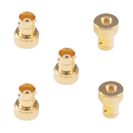 RFaha 5pcs SMA Male to BNC Female RF Coax Adapter SMA to BNC Gold Plated Coaxial Connector(F42-5)