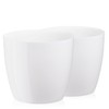 Tymar Pack of 2 Round Shape Planter (White, Diameter 16