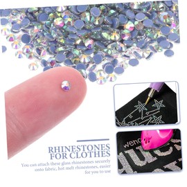 IWOWHERO 2880Pcs Flatback Glass Hot Melt Rhinestones for Crafts DIY Jewelry Clothing and Embellishments Scrapbooking and Creative Projects