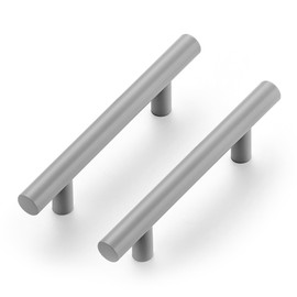 Ravinte 12 Pack | 5 Inch Cabinet Pulls Grey Stainless Steel Kitchen Drawer Pulls Cabinet Handles 5 InchLength, 3 Inch Hole Center