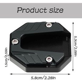 SURALIN 1 x Motorcycle Mount Plate, Universal Motorcycle Side Mount Extension Plate Made of Aluminium Alloy, High-Strength Bracket Pad Support Accessories