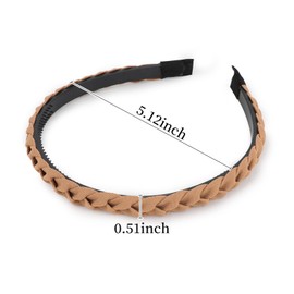 GAFATORY Braided Thin Headbands for Women 5 Pcs Non slip Fabric Hair Band Fashion Twisted Hair Accessories for Girls Teens