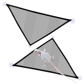 Bearded Dragon Lizard Hammock, Reptile Hammock Bearded Dragon Hammock Breathable Mesh Geckos Hammock Accessories for Iguanas, Anoles, Geckos, Snakes, Chameleon - 2pcs Black