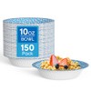 MUCHII 10 Oz Paper Bowls 150 Count Small Bowls, Blue