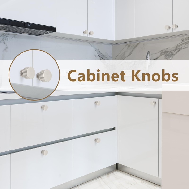 Abtopia 6 Pack Brushed Nickel Cabinet Knobs Dresser Knobs, Drawer
