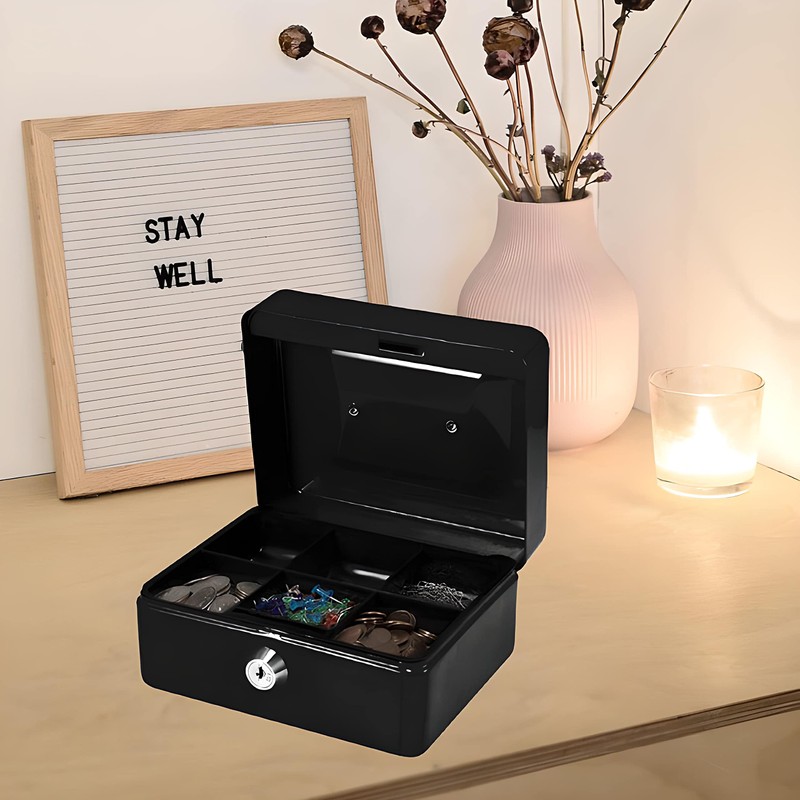 Retoo Lockable Cash Box 15 x 12 x 8 cm