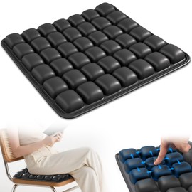 Inflatable Seat Cushion, Airplane Seat cushion for Long flights Without Air Pump, Pressure Relief Seat Cushion, Wheelchair cushions Applicable to Various Scenarios, Relief Discomfort in Coccyx&Buttock