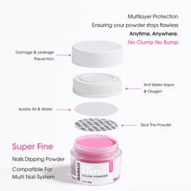 Premium NAGAIA Dark Brown Dip Color Powder , Chip Resistant, No Clumps, Lasts Weeks - For Salon & Home