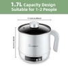 Aoresac Electric Pot 1.7L Non-stick Ramen Cooker Automatic Insulation/Timing for