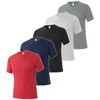 5 Pack Quick Dry Mens T-Shirts Moisture Wicking Athletic Workout