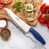 Farberware Soft Grip Serrated Chef Knife, 8-Inch, Navy