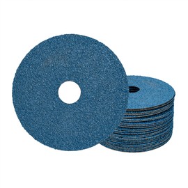 UPWOOD Zirconia Alumina Fiber Sanding and Grinding Discs, 4.5” x 7/8”, 36 Grit - 25 Pack