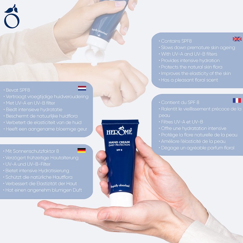 Herome Daily Protection Hand Cream - Quickly Absorbent, Protects and