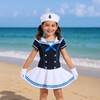 Edozos Children's Sailor Girls Fancy Dress Costume Set Hat +