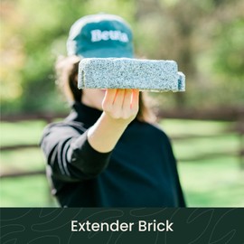 Beuta DIY No Dig Faux Stone Landscape Edging Extend Brick - This Functional Extender Brick adds 7.5" to Your Landscaping Project (1 Pc. Greystone) Designed to Connect to Other Beuta Bricks.