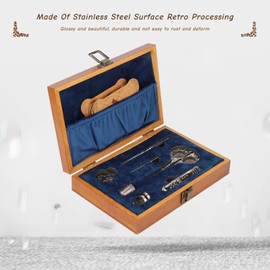 Gugxiom Vintage Embroidery Scissors Set, Stainless Steel Sewing Tools Complete Set, Beautiful and Practical Gift Box Packaging, for Mother's Day, Birthday Gift (Silver)