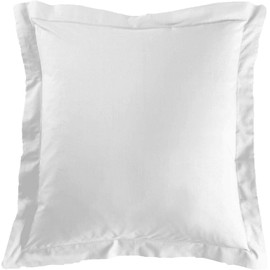 2 x 100% Cotton Pillowcases 63 x 63 cm White