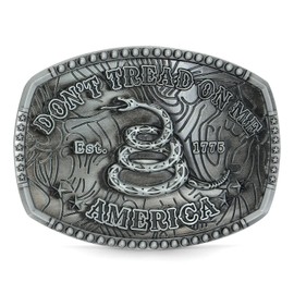 Belt Buckles Men Western Cowboy - Don't Treat On Me Belt Buckle Western Belt Buckles for Men Snake Belt Buckle Women Mens Belt Buckle Silver Belt Buckle, Cowboy Belt Buckles for Men Patriotic Hebillas