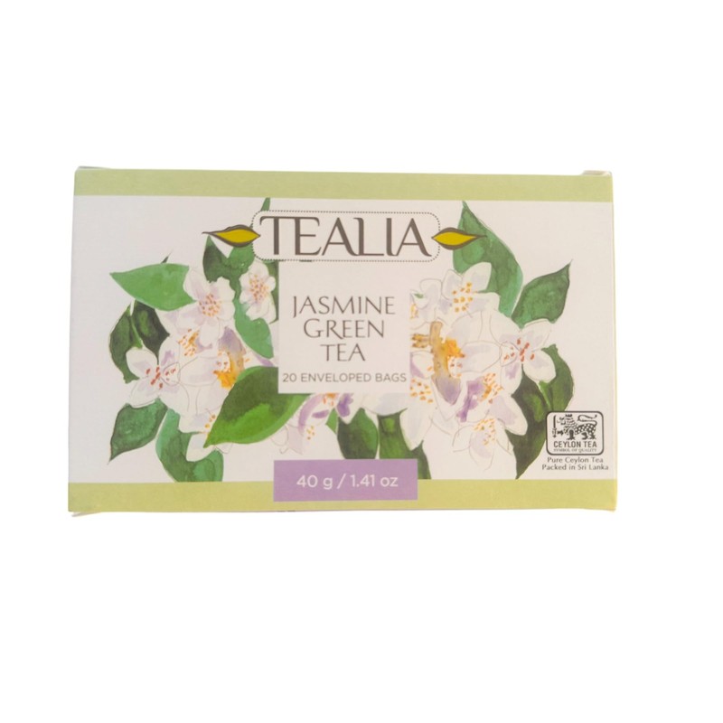 Tealia Premium Jasmine Green Tea – Light & Aromatic, Naturally