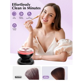 Makeup Brush Cleaner Machine Leumorcioa Electric Silicone Cosmetic Brush Cleaners For Girl Women- Automatic Deep Cleaning Makeup Brush Washer- Makeup Accessories