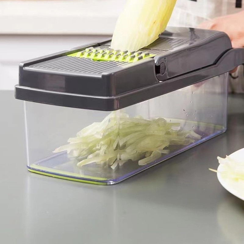 12-in-1 Multi-Functional Large Capacity Vegetable Chopper Onion Chopper, 6mm Dicing,