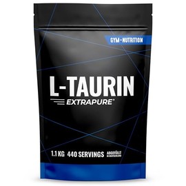 Gym Nutrition Premium Taurin Pulver - 1100g (1,1KG) - Optimale L?slichkeit - Vegan - Rein & ohne Zus?tze - Laborgeprfte Qualit?t - L-Taurin Aminos?ure aus Deutschland - Gym Nutrition
