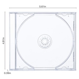 Maxtek 10.4 mm Standard Single Clear CD Jewel Case with Assembled Clear Tray, 100 Pack