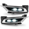 HECASA Pair LED Fog Light&Bezel&Molding Compatible with 2015-2024 Chrysler 300