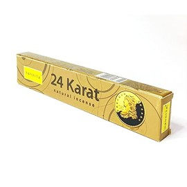 24 Carat Nagchampa Incense Sticks Agarbatti - 15g Boxes x 12 Pack insence insense inscents insienso - Fine Quality Incense Sticks for Purification, Relaxation, Positivity, Yoga, Meditation (24 Carat)