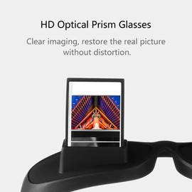okcsc Horizontal Lazy Glasses 90°Angle Lying Down Bed Reading Prism Glasses High Definition Readers for Watching TV -Small