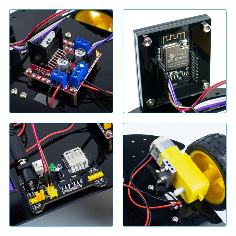 LAFVIN 2WD Smart Robot Car Kit ESP32 Camera Starter Kit