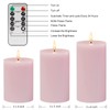 Pink Flameless Candles with Remote and Timer, Real Wax LED