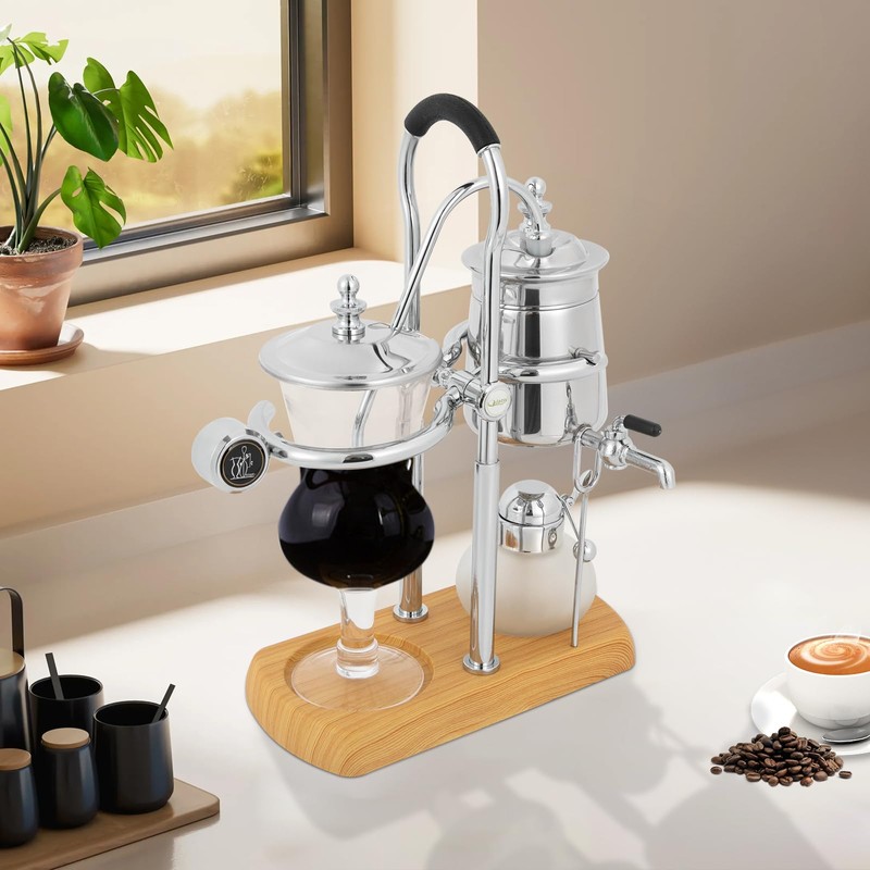 WANLECY Vintage Siphon/Syphon Coffee Maker, Belgian Luxury Coffee Brewer Pot