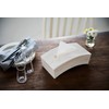 Iseto, Tissue Case, Bow, Woody White, Approx. 4.6 x 9.1