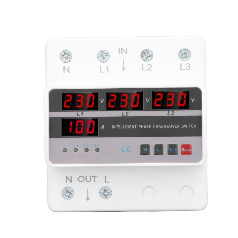 3 Phase Voltage Transfer Switch DIN Rail Mounted Electrical Selector