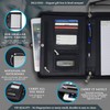 Junior Zippered Padfolio with A5 Notepad - Matt Black PU