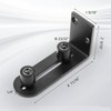 Kinmade Barn Door Bottom Floor Guide Matte Black,Adjustable Roller Wall