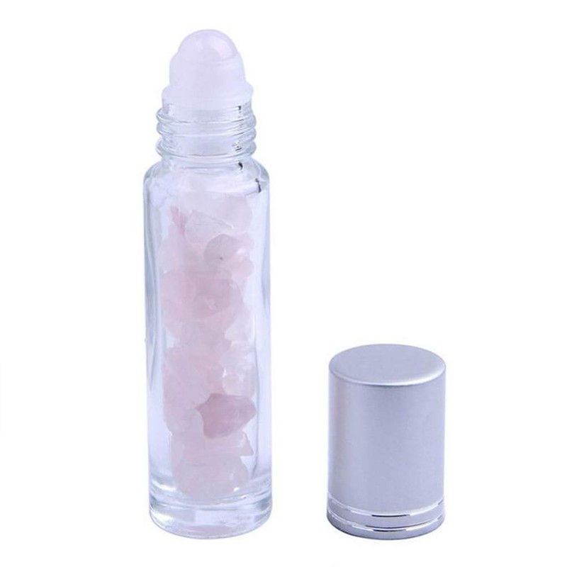 YISHUI Natural Rose Quartz Massage Jade Roller Massager Natural Ball
